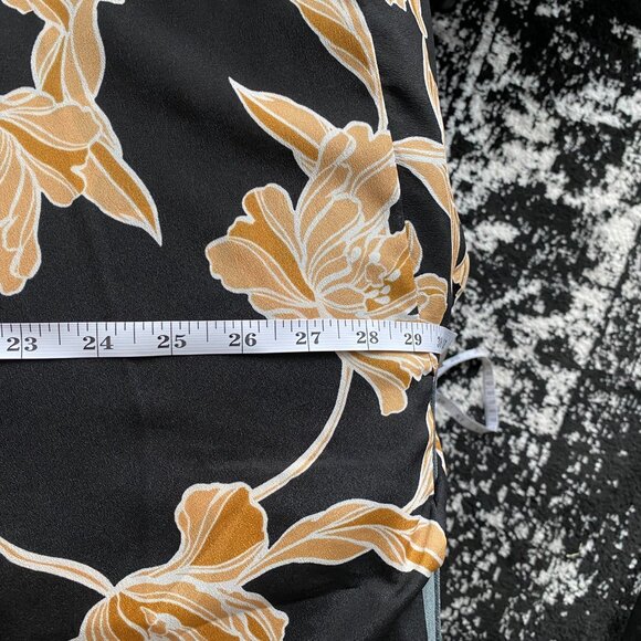 Maison Du Soir Selene Floral Kimono Cardigan/Dressing Gown, Black/Gold, Size S - Picture 4 of 6